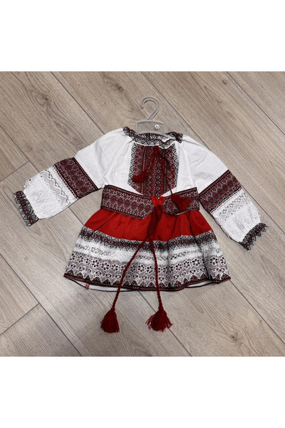 AndraRose Styles Traditional outfit with belt and embroidery for little girl