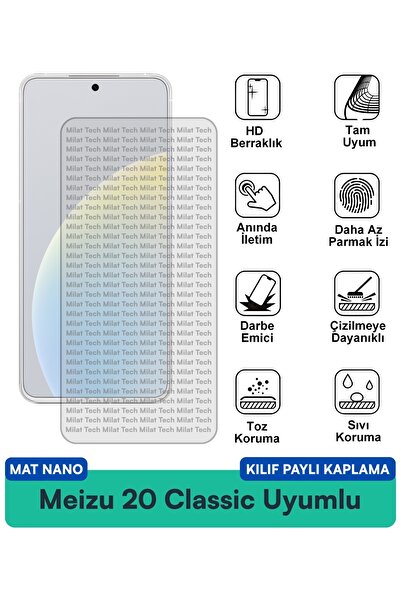 Milat Tech غطاء حماية نانو متوافق مع هاتف Meizu 20 Mat، فيلم حماية للشاشة مقا...