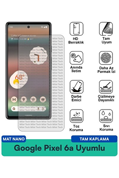 Milat Tech Google Pixel 6A Matte Nano Screen Protection Film Reduces Eye Stra...