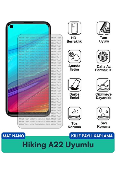 Milat Tech غطاء حماية للشاشة متوافق مع غطاء A22 Mat Nano مقاوم للخدوش والصدمات