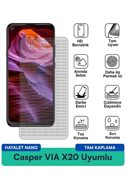 Milat Tech كاسبر فيا X20 هايلايت نانو فيلم حماية للشاشة مقاوم للخدش وحماية ال...