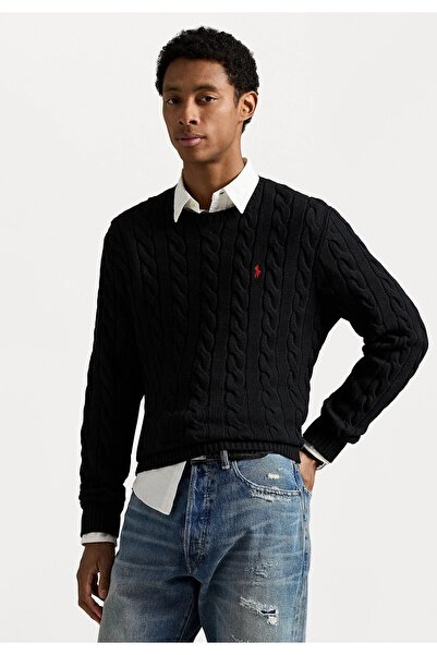 Ralph Lauren Collection Polo Ralph Lauren. Cable-Knit Cotton Jumper Hair Knitting Knitwear Sweater Round Neck