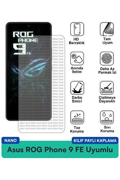 Milat Tech حافظة نانو لهاتف Asus ROG Phone 8 Pro متوافقة مع طبقة حماية الشاشة...