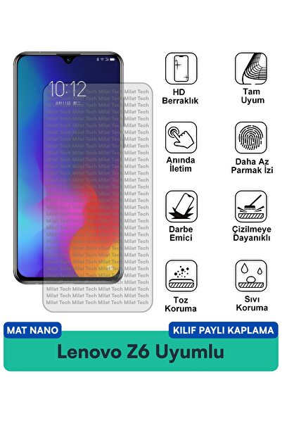 Milat Tech غطاء حماية نانو متوافق مع هاتف لينوفو Z6 مات، فيلم حماية للشاشة مق...