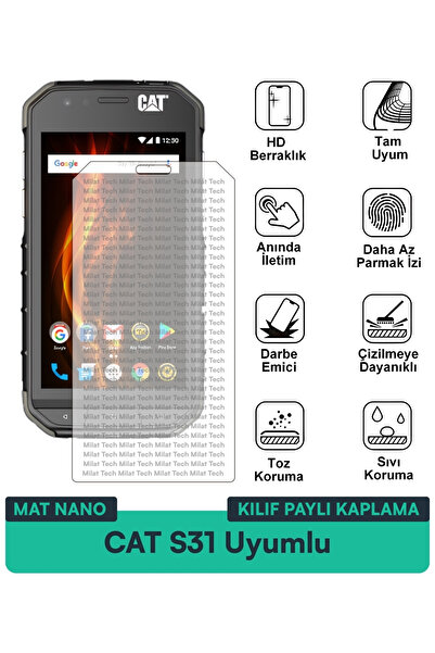 Milat Tech غطاء حماية نانو متوافق مع شاشة CAT S31، طبقة حماية للشاشة صديقة لل...