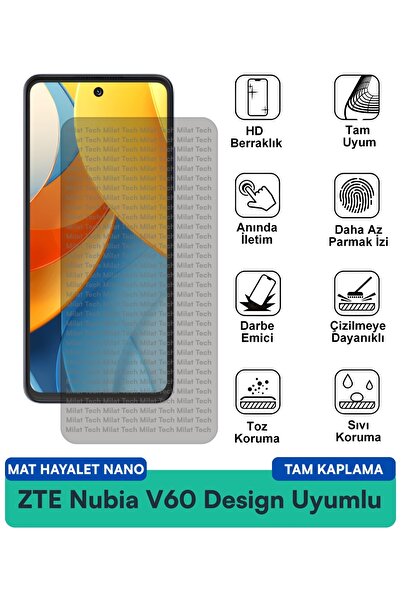 Milat Tech فيلم حماية الشاشة ZTE Nubia V60 Design Mat Ghost Nano يقلل من الان...
