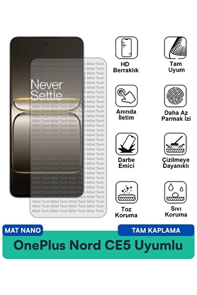 Milat Tech فيلم حماية الشاشة النانوي غير اللامع من OnePlus Nord CE5 يقلل من ا...