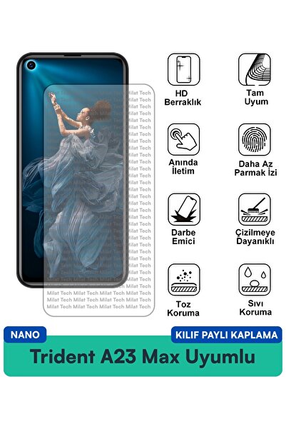 Milat Tech غطاء حماية نانو متوافق مع هاتف Trident A23 Max مع طبقة حماية للشاش...