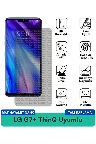 Milat Tech Lg g7+ thinq matte ghost nano screen protector film - anti-glare &...