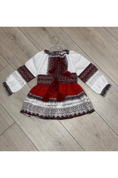AndraRose Styles Traditional outfit with belt and embroidery for little girl