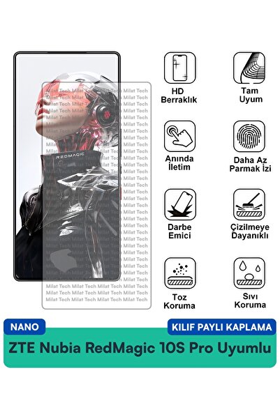 Milat Tech حافظة ZTE Nubia RedMagic Nano متوافقة مع واقي الشاشة وحماية من الص...