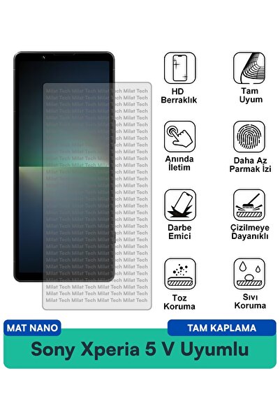 Milat Tech طبقة حماية للشاشة من سوني إكسبيريا 5 في مات نانو مقاومة للخدوش وال...