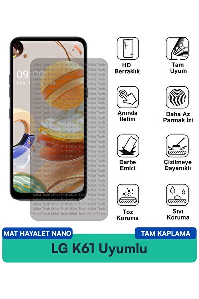Milat Tech واقي شاشة LG K61 Matte Ghost Nano مقاوم للخدوش والصدمات