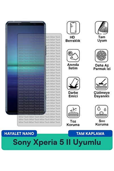 Milat Tech طبقة حماية للشاشة من سوني إكسبيريا 5 II هايلايت نانو مقاومة للخدوش...