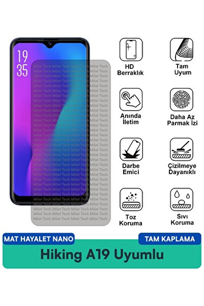 Milat Tech فيلم حماية الشاشة Hiking A19 Mat Ghost Nano مقاوم للخدوش والصدمات