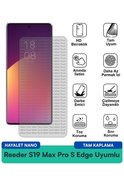 Milat Tech فيلم حماية الشاشة Reeder S19 Max Pro S Edge Ghost Nano مقاوم للخدو...