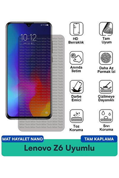 Milat Tech طبقة حماية للشاشة من Lenovo Z6 Matte Ghost Nano مقاومة للخدوش والص...