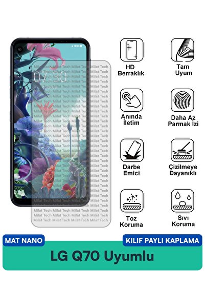 Milat Tech غطاء حماية نانو متوافق مع شاشة LG Q70، طبقة حماية للشاشة صديقة للع...
