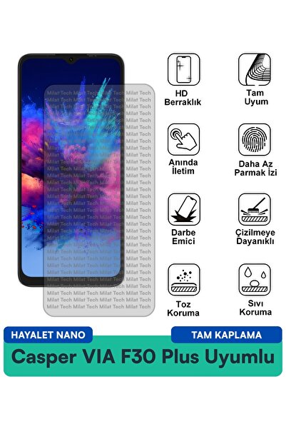 Milat Tech طبقة حماية للشاشة من Casper VIA F30 Plus Hayalet Nano مقاومة للخدو...
