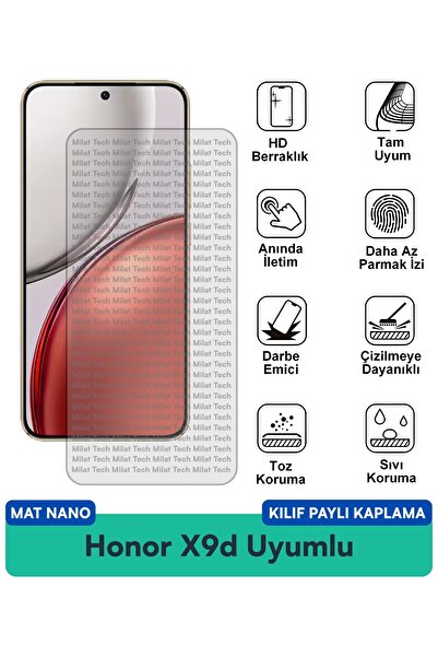 Milat Tech غطاء حماية نانو متوافق مع هاتف Honor X9d مع طبقة حماية للشاشة مقاو...