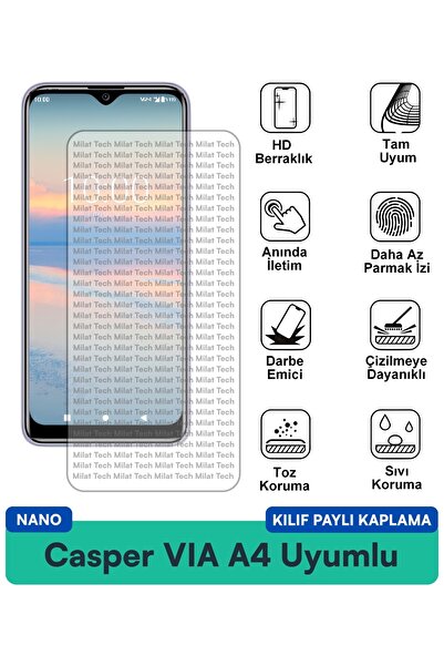Milat Tech حافظة كاسبر VIA A4 نانو متوافقة مع واقي شاشة مضاد للخدش وحماية من ...