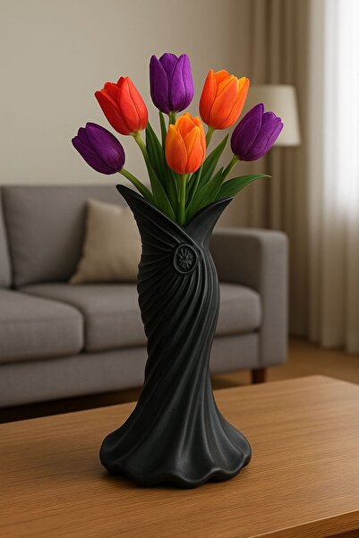 TIGEA Accessories مزهرية بلاستيكية بتصميم نسائي على الطراز الاسكندنافي البوهيمي