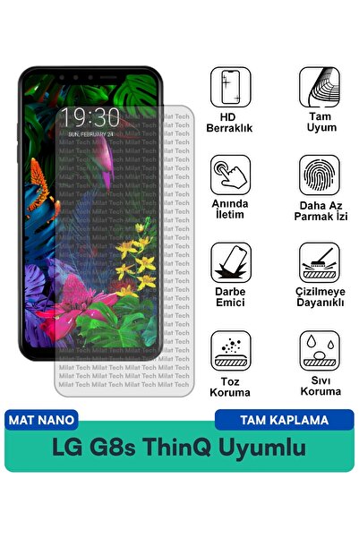 Milat Tech واقي شاشة LG G8s ThinQ Mat Nano مقاوم للخدوش والصدمات