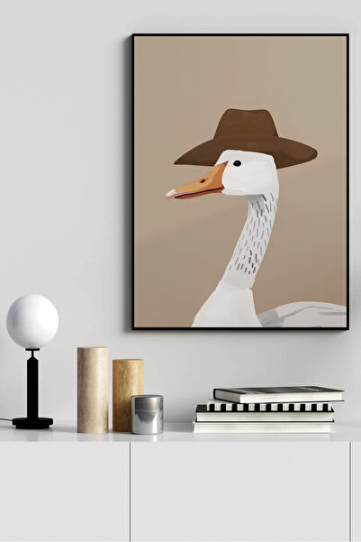 seninürünün Χαριτωμένα ζώα κινουμένων σχεδίων - Μινιμαλιστικός πίνακας με μαύ...