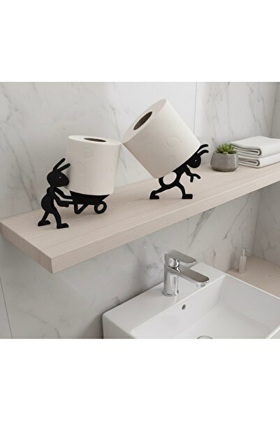 Home ديكور حمام على شكل نملة متحركة/ عبوتان/حامل ورق التواليت/ثنائي/استخدام م...