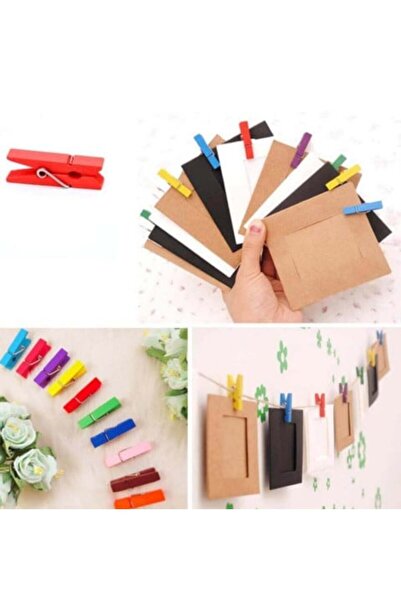 Other (50حبة) مشابك خشبية صغيرة باللون الأحمر