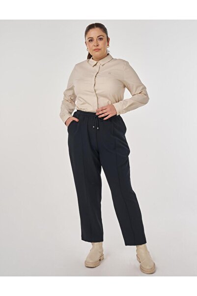 Kayra Çima Stitched Carrot Pants Black