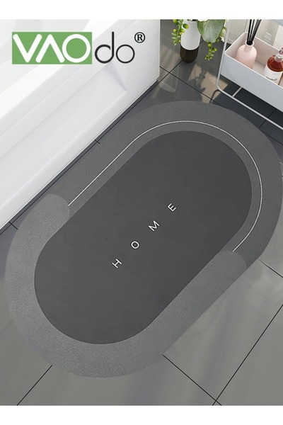 VAODO Bath Mat Super Absorbent Bathroom Cushion Toilet Absorbent Non-Slip Mat Not Moldy Kitchen Porch Floo