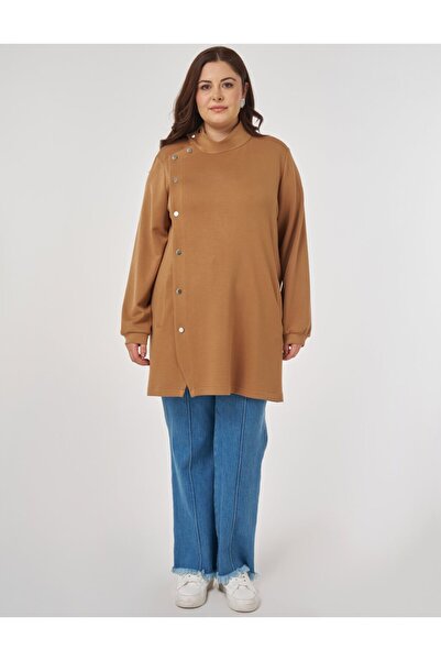 Kayra Turtleneck Scuba Sweatshirt Tobacco