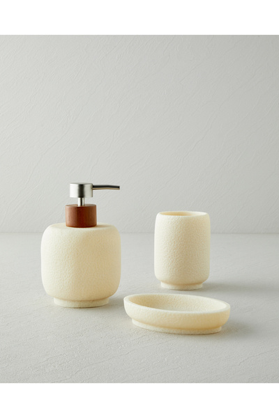 English Home Jessica Set of 3 Bathroom Set 16 cm Beige