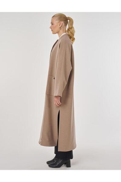 Kayra Embroidered Cashmere Coat Mink