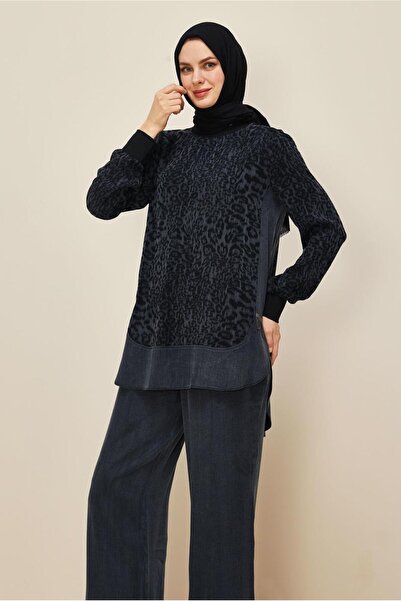 Alvina Leopard Printed Suit with Pants 46127