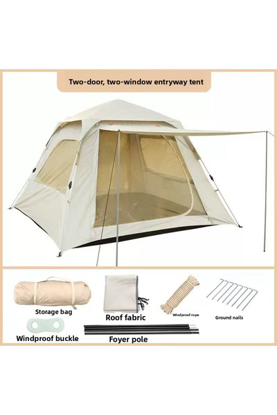 Ominii Fully automatic quick-opening tent portable folding multi-person camping rainproof 210*210*145CM