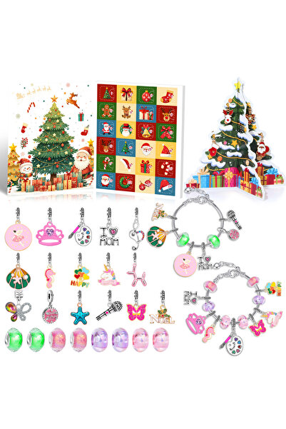 NO BRAND Christmas advent calendar blind box containing earrings necklaces su...
