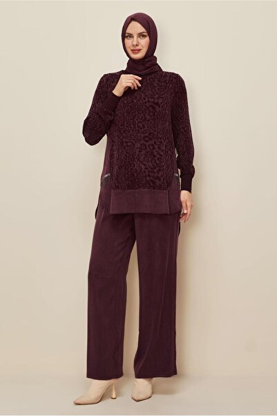 Alvina Leopard Printed Suit with Pants 46127