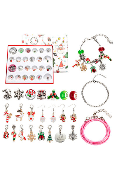 NO BRAND Christmas advent calendar blind box containing earrings necklaces su...