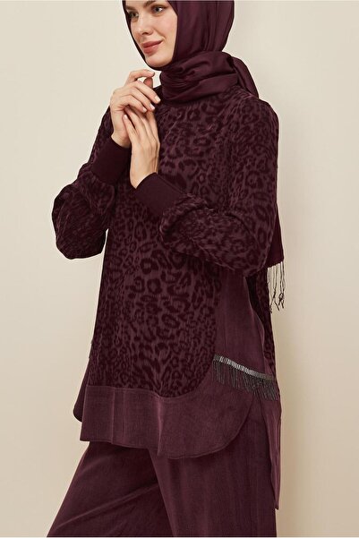 Alvina Leopard Printed Suit with Pants 46127