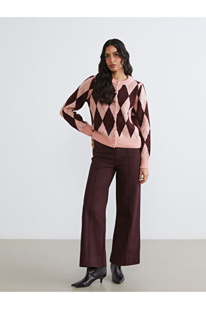 LC Waikiki Burgundy Wideleg Women's Jean Pants