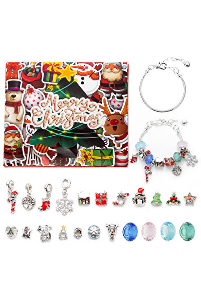 NO BRAND Christmas advent calendar blind box containing earrings necklaces su...