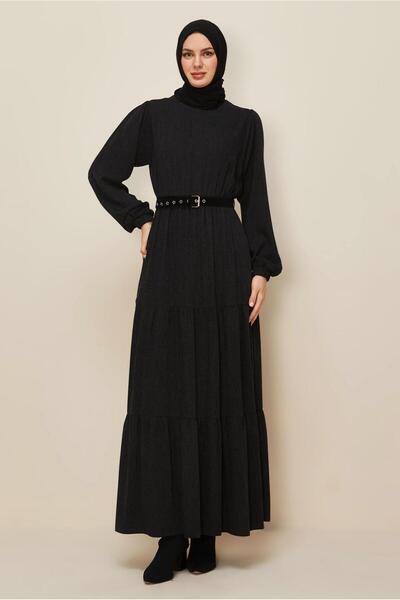 Alvina Belted Bicycle Neck Dress 46014