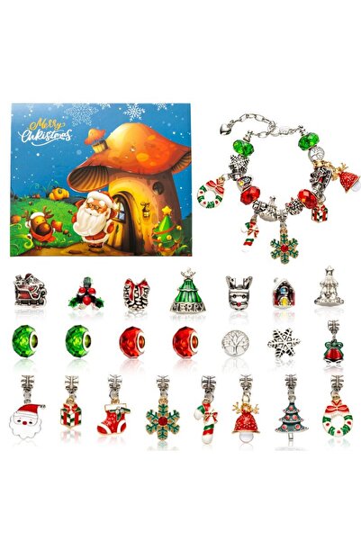 NO BRAND Christmas advent calendar blind box containing earrings necklaces su...