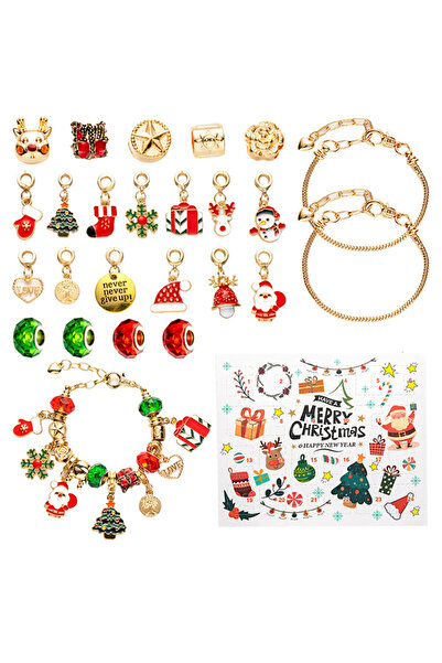 NO BRAND Christmas advent calendar blind box containing earrings necklaces su...
