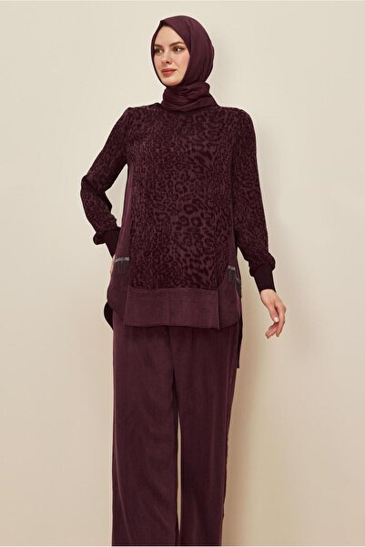 Alvina Leopard Printed Suit with Pants 46127