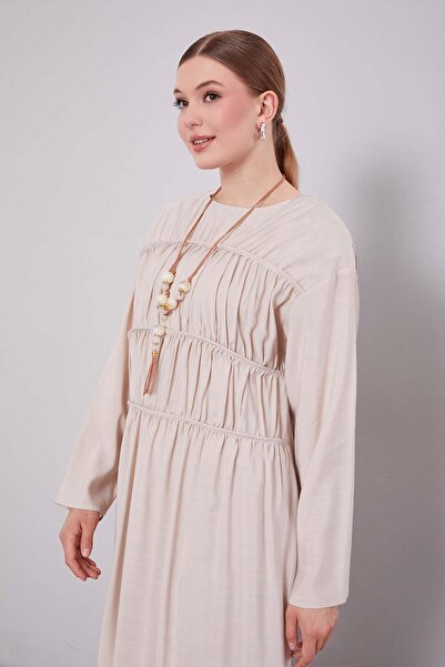 Levidor Stone Ruched Detail dress