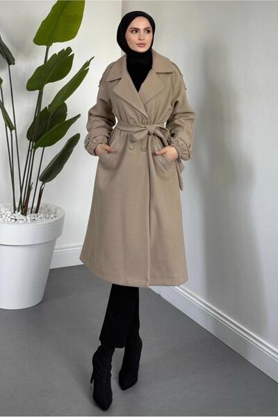 TRENDTESETTÜR ΓΥΝΑΙΚΕΙΟ ΠΑΛΤΟ ΜΕ ΖΩΝΗ ΜΕ ΒΙΖΟΝ (Α.ΒΙΖΟΝ) T 3426