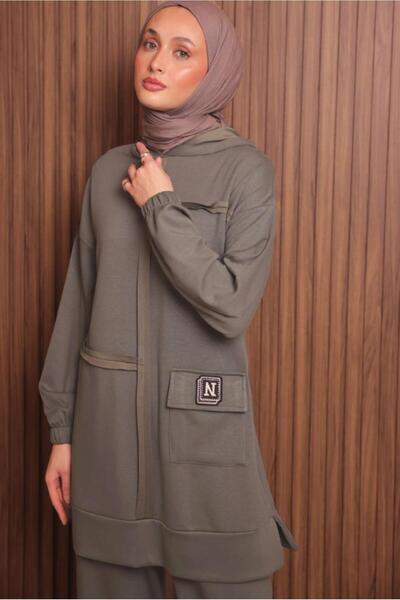 TRENDTESETTÜR Women's Brown (Soil) Hooded Pants Suit t 3017